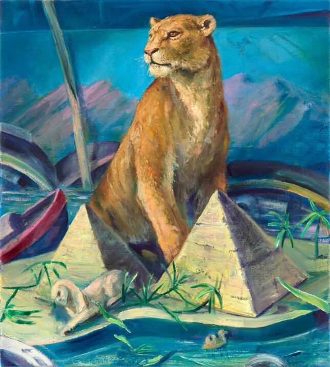 Sebastian Meschenmoser, Cleo, 2023, Öl auf Leinwand, 50 x 45  cm