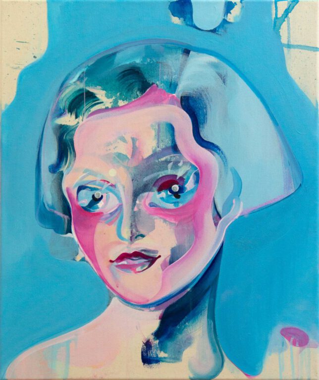 Bettina Sellmann, Blue-Moon, 2023, Acrylic on Canvas, 60 x 50 cm