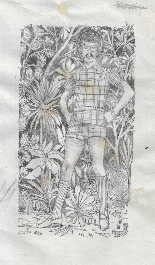 Jan Schmelcher, Chico, 2024, Bleistift, Papier auf Holz, 21 x 15 cm, 750 Euro