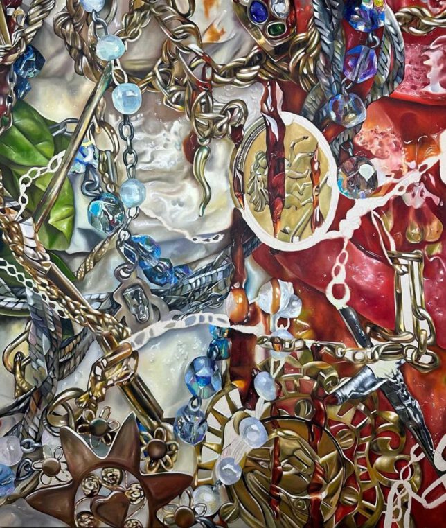 Stella Winter, Heirlooms, 2024, Öl auf Leinwand, 130 x 110 cm, 3400 Euro