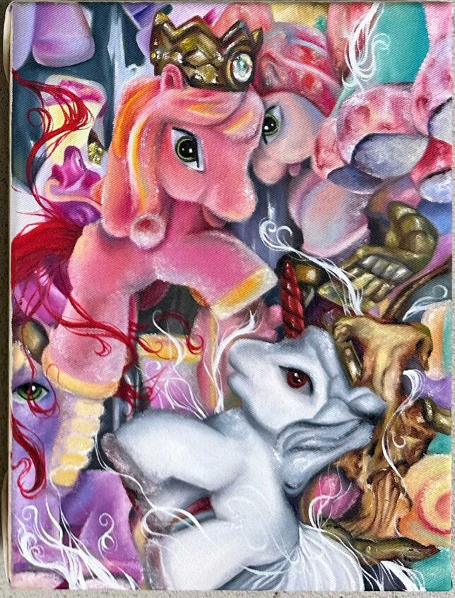 Stella Winter, Uncontrollably fading II, 2024, Öl auf Leinwand, 24 x 18 cm, 590 Euro