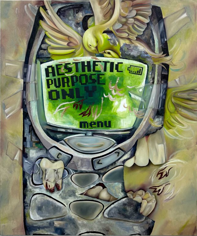 Stella Winter, Aesthetic Purpose Only, Öl auf Leinwand, 185 x 155 cm, 4900 Euro