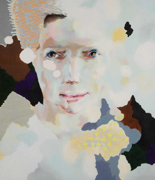 Tjark Ihmels, Blauer Mascara, 2023, Öl auf Leinwand, 140 x 120 cm