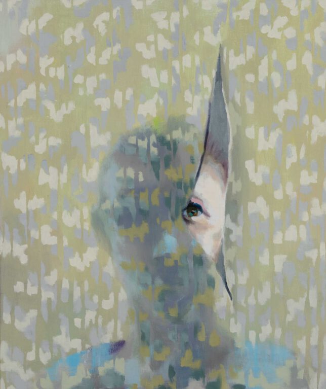 Tjark Ihmels, Der Riss, 2023, Öl auf Leinwand, 60 x 50 cm