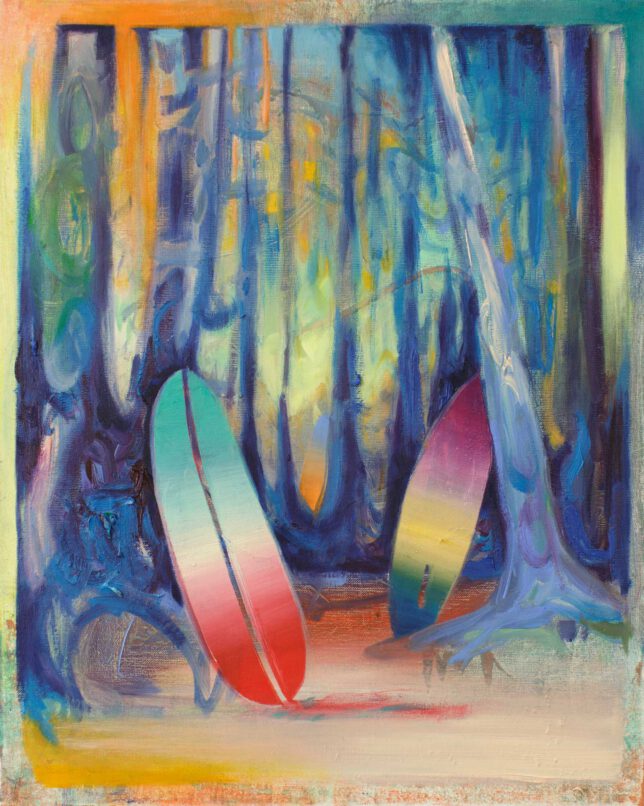 Matthias Moravek, Pacific Rim I, 2024, Öl auf Leinwand, 50 x 40 cm