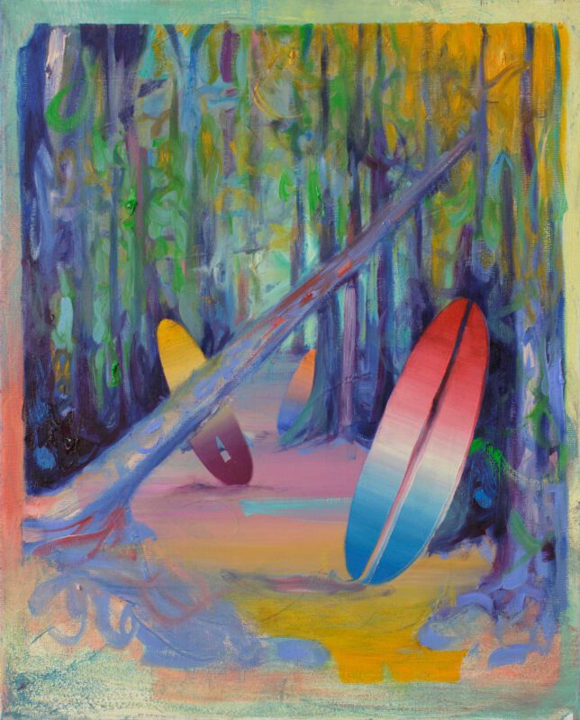 Matthias Moravek, Pacific Rim II, 2024, Öl auf Leinwand, 50 x 40 cm