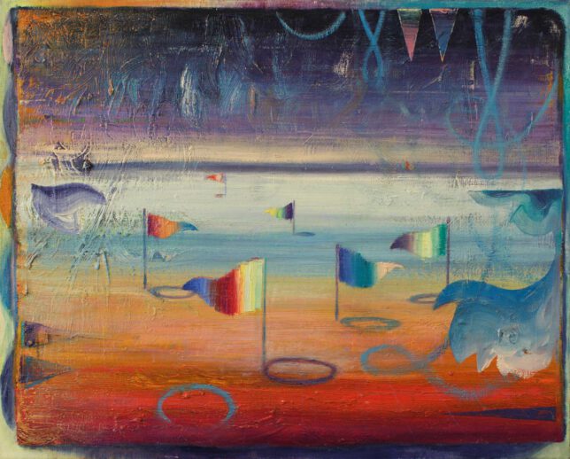 Matthias Moravek, Parcours, 2023, Öl auf Leinwand, 40 x 50 cm