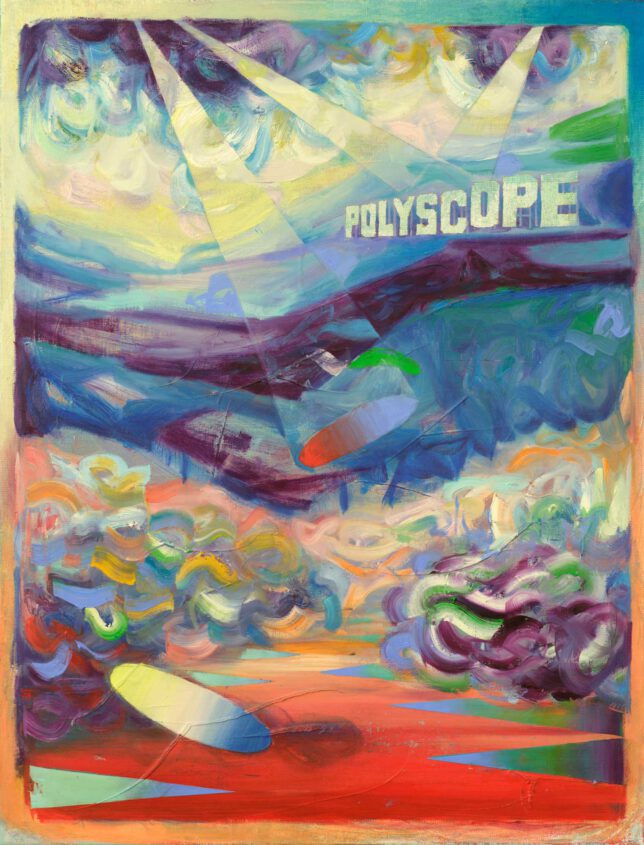 Matthias Moravek, Polyscope I, 2024, Öl auf Leinwand, 65 x 50 cm