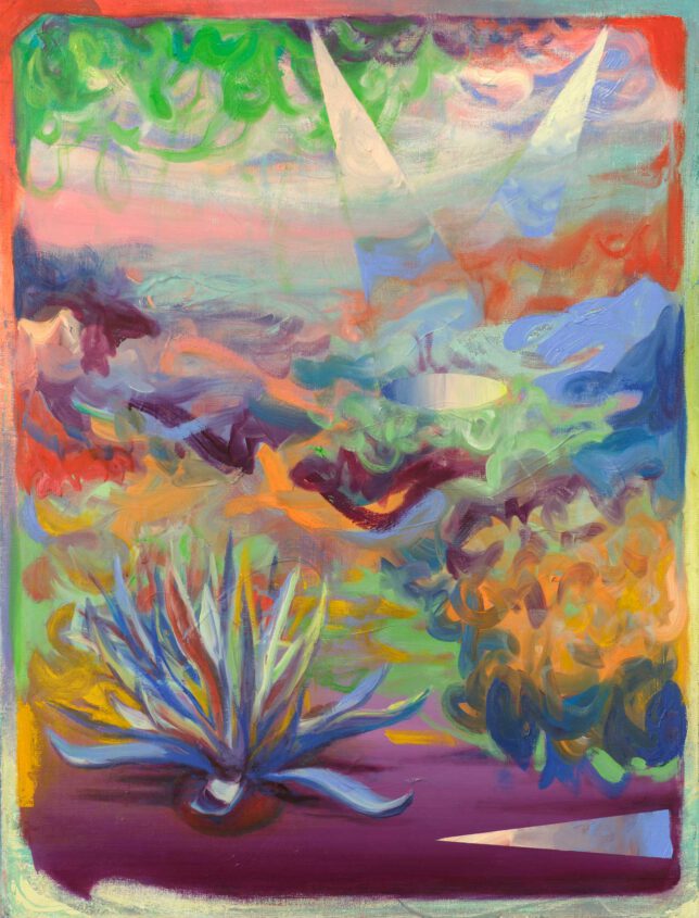 Matthias Moravek, Polyscope II, 2024, Öl auf Leinwand, 65 x 50 cm