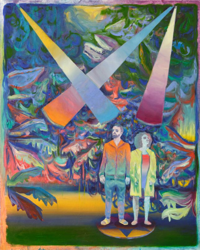 Matthias Moravek, Spotlight, 2024 , Öl auf Leinwand, 100 x 80 cm