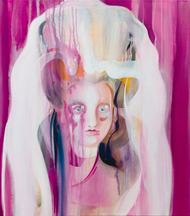 Bettina Sellmann, Renaissance Rouge, 2024, Acrylic on Canvas, 80 x 70 cm