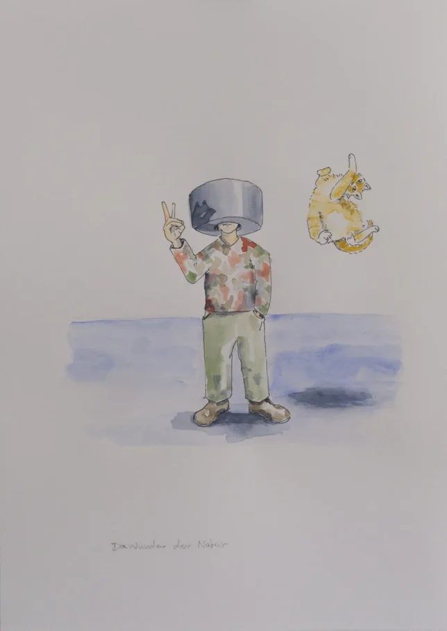 Peter Kröning, Die Wunder der Natur, 2025, Aquarell, Fineliner auf Papier, 29,7 x 42 cm