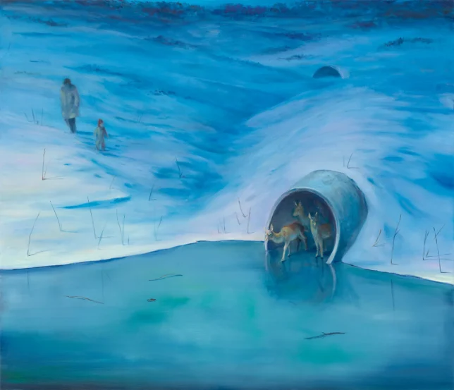 Sebastian Meschenmoser, Passage, 2025, 120 x 140 cm, Öl auf Leinwand