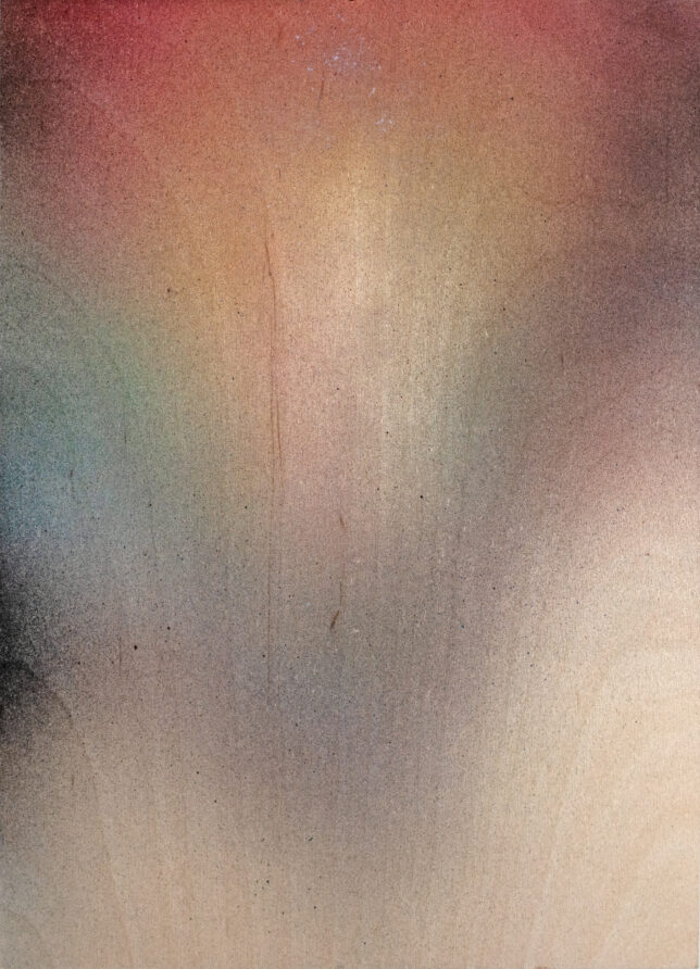 Mison Schreff, teredo (1), Acryl auf Holz, 2025, 21 x 29 cm