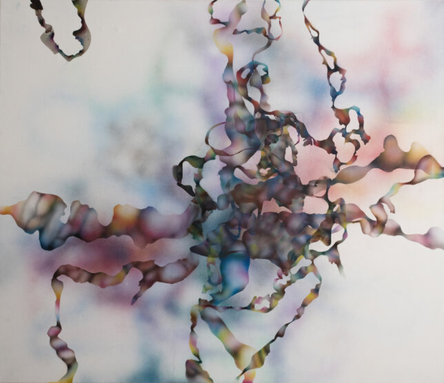 Mison Schreff, Cartilago, Acryl auf Leinwand, 2025, 120 x 140 cm