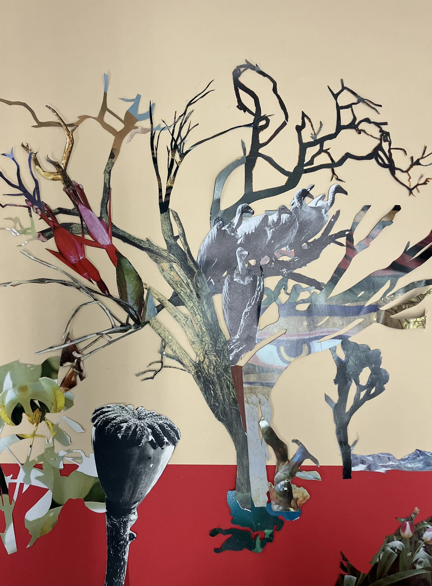 Stefanie Ketten, Man könnte meinen, das Offensichtliche sei offensichtlich, 2025, Collage, 58 x 43,5 cm