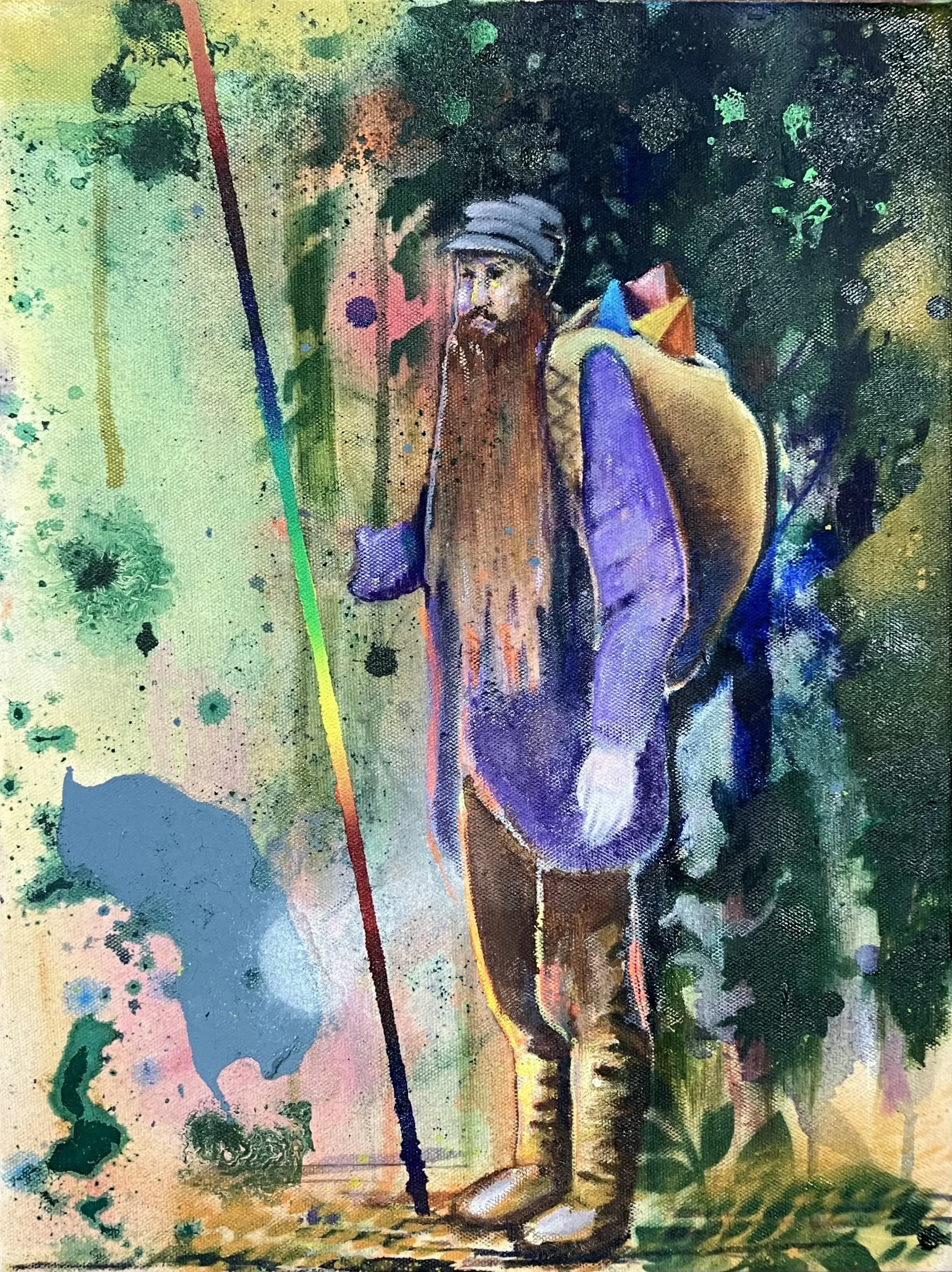 Stefanie Kettel, Man könnte meinen, das Offensichtliche sei offensichtlich, 2025, Öl und Acryl auf Leinwand, 40 x 30 cm