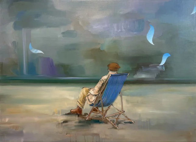 Von der Fähigkeit trotzdem zu handeln, 2026, Öl auf Leinwand, 60 x 80 cm